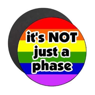 its not just a phase lgbt rainbow magnet