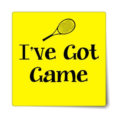 ive got game tennis racket sticker