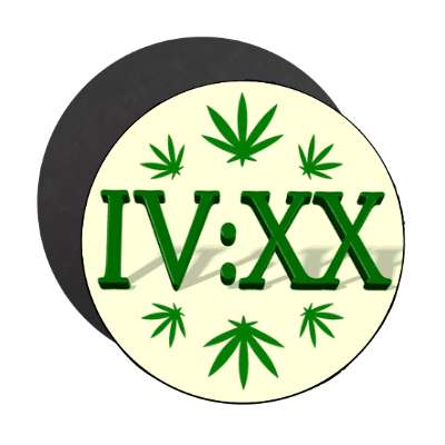 ivxx four twenty 420 weed leaves magnet