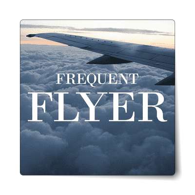 jet pilot frequent flyer sticker