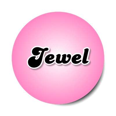 jewel female name pink sticker