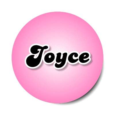 joyce female name pink sticker