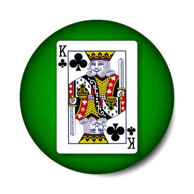 king of clubs playing card stickers, magnet