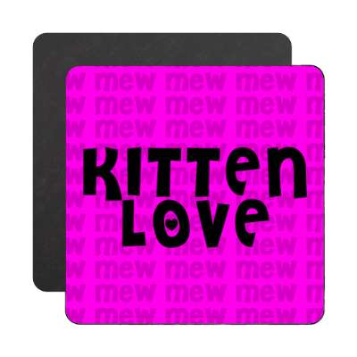 kitten love purple mew magnet