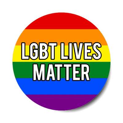 lgbt lives matter flag rainbow sticker