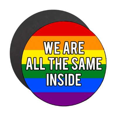 lgbt we are all the same on the inside magnet