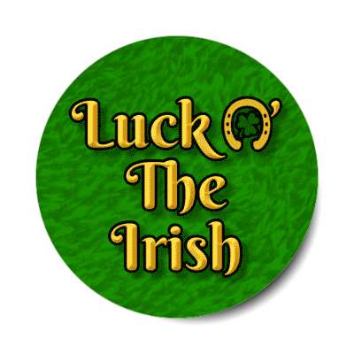 luck o the irish bevel horseshoe sticker
