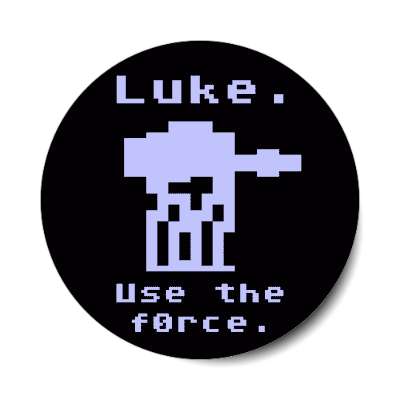 luke use the force star wars atari sticker