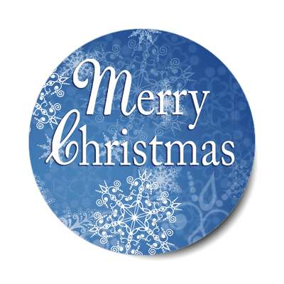 merry christmas classic flakes frost sticker