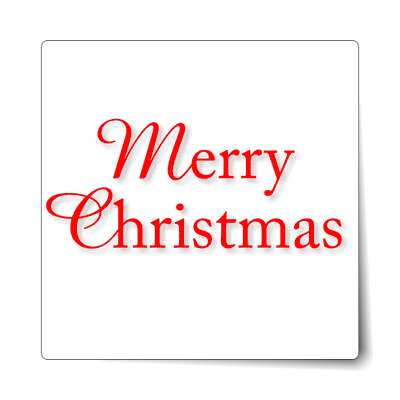 merry christmas classic red white sticker