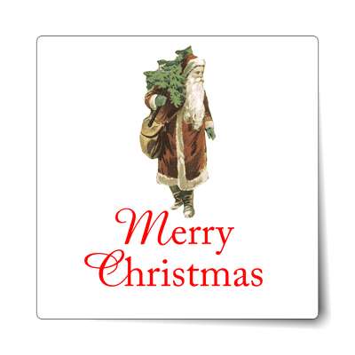 merry christmas retro santa gifts classic sticker