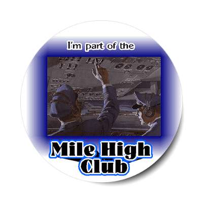 mile high club airplane sticker