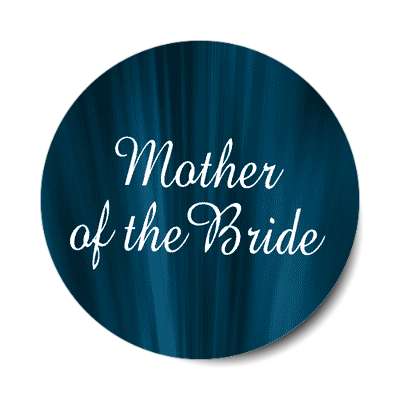 mother of the bride curtain dark blue sticker