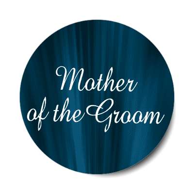 mother of the groom curtain dark blue sticker