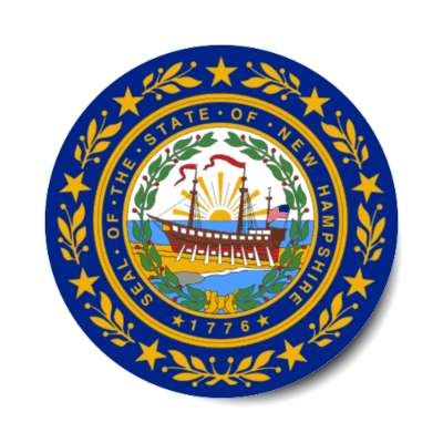 new hampshire state flag usa stickers, magnet