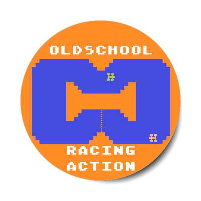 old school racing action atari 2600 sticker