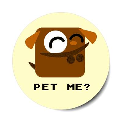 pet me cartoon cute animal sticker