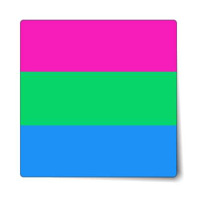polysexual flag sticker