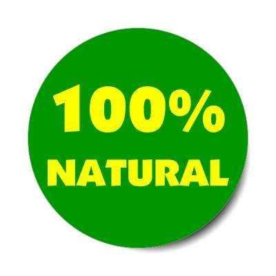 pricetag 100 percent natural sticker