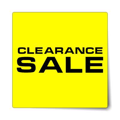 pricetag clearance sale sticker