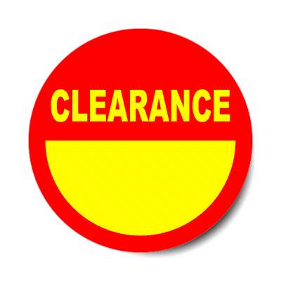pricetag clearance sticker