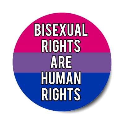 pride flag bisexual rights are human rights sticker