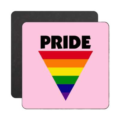 pride rainbow triangle pink magnet