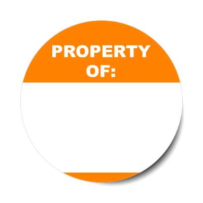 property of bright orange fill in nametag sticker