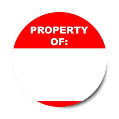 property of bright red fill in nametag sticker