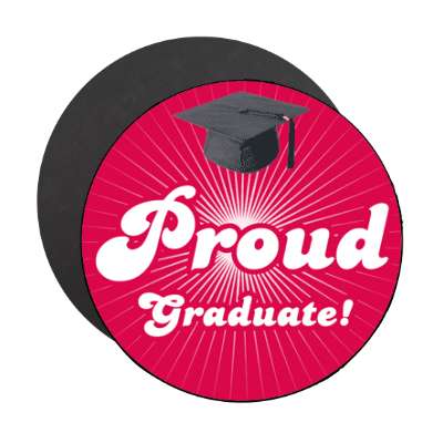 proud graduate rays red graduation cap magnet