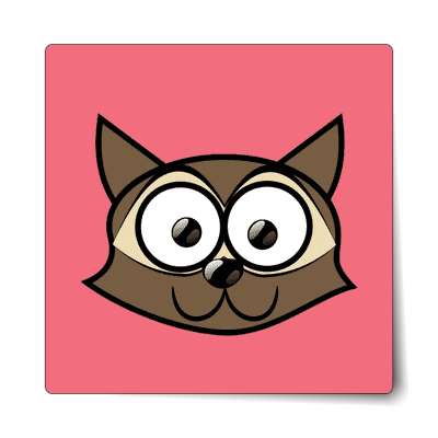 raccoon cartoon cute animal sticker