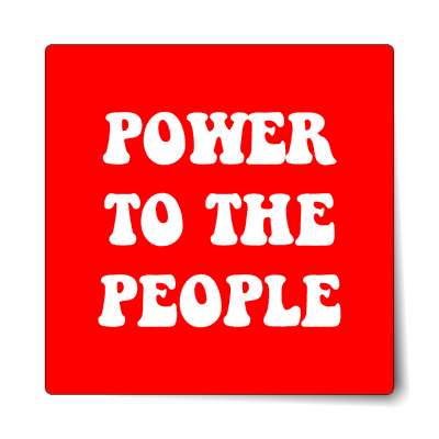 red power to the people hippy sticker