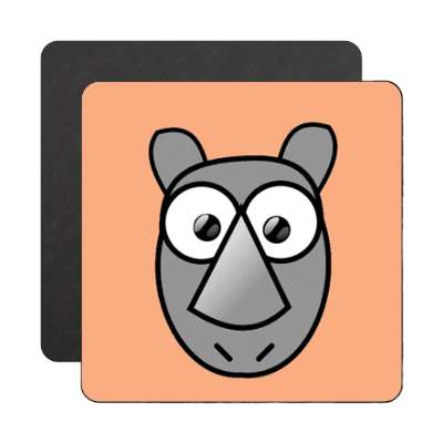 rhino cartoon cute animal magnet
