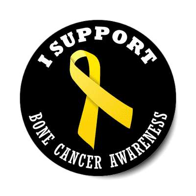 ribbon i support bone cancer awareness sticker