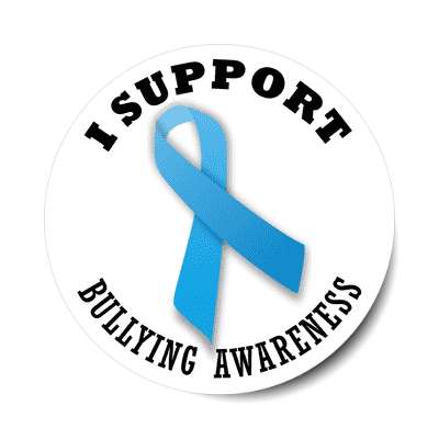 ribbon i support bullying awareness sticker