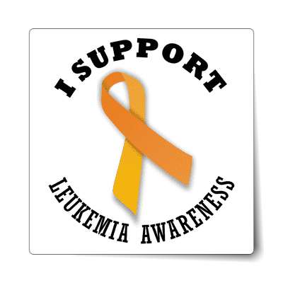 ribbon i support leukemia awareness sticker