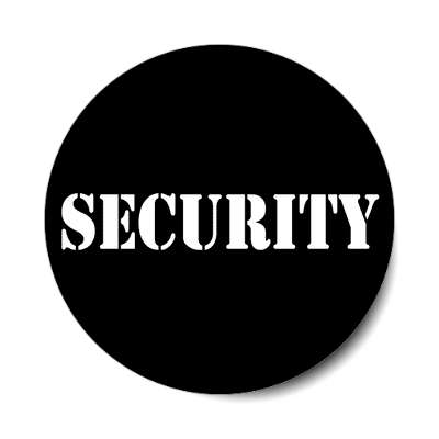 security stencil black tall sticker