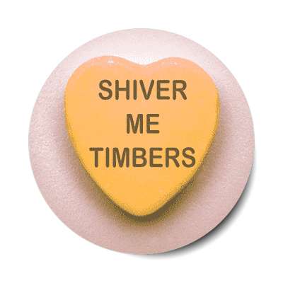 shiver me timbers valentines day heart candy sticker