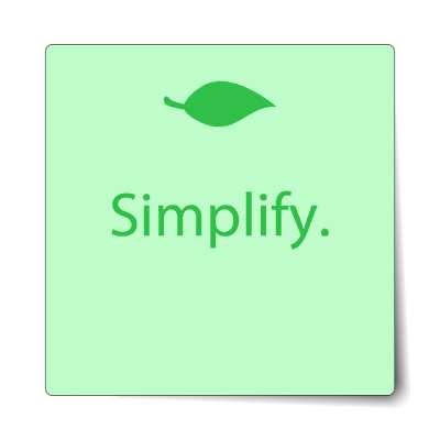simplify leaf small sticker