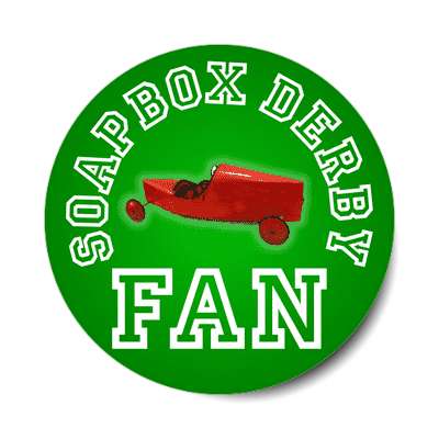 soapbox derby fan sticker