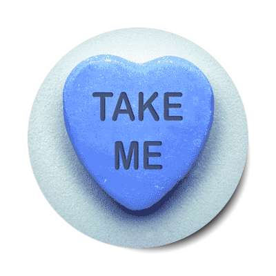take me valentines day heart candy sticker