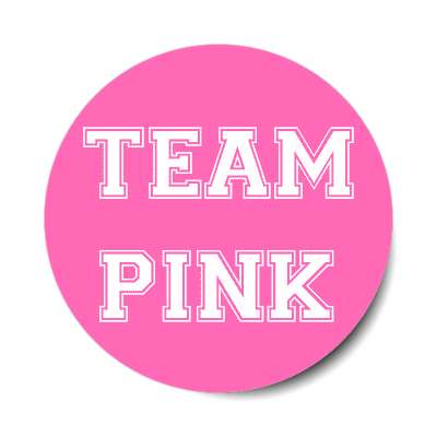 team pink block bold sticker