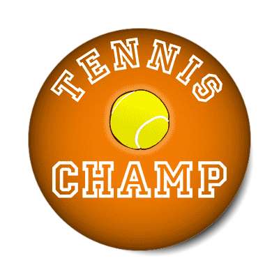 tennis champ sticker