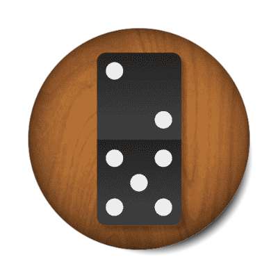 top two bottom five domino piece stickers, magnet