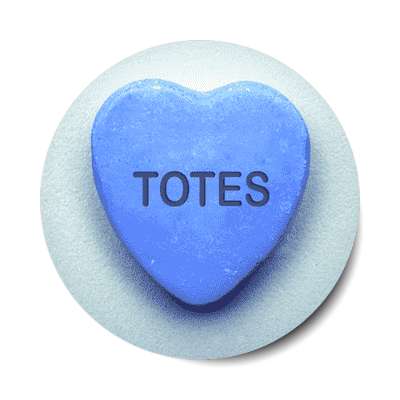 totes valentines day heart candy sticker