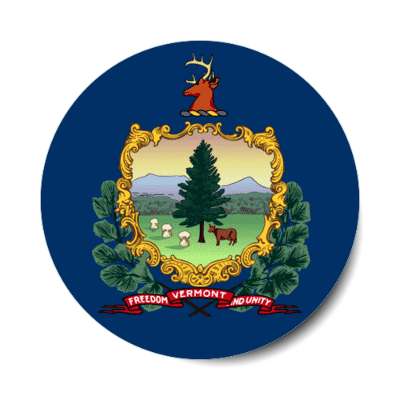 vermont state flag usa stickers, magnet