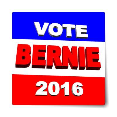 vote bernie 2016 3d sticker
