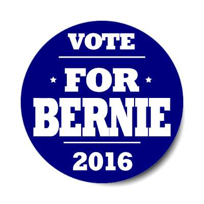 vote bernie 2016 deep blue sticker