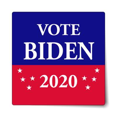 vote biden 2020 red blue stars sticker