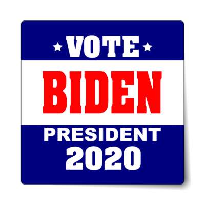 vote biden president 2020 dark blue white sticker